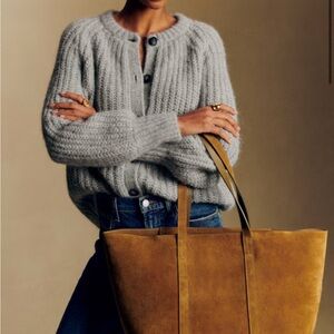 Sezane Gray Emile Cardigan